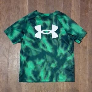 Under Armour Green and Black Logo Performance Tee